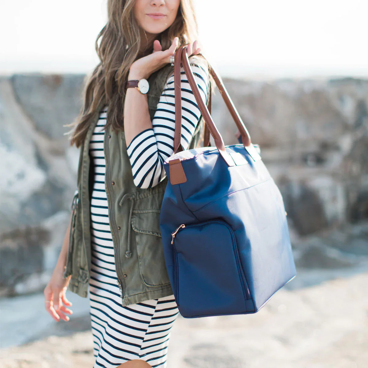 Sarah Wells Abby Breast Pump Tote (Navy) - Image 6